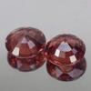 Ploy-thai 3.25CT STUNNNING AA Pair 6.8MM Round Orange Pink Zircon Natural view 4