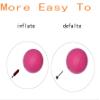 CIZEBO Pilates Ball 8 inch, Small Exercise Ball Between for Knees with Needle Pump for Core Workout & Physical Therapy Yoga PT, Pink view 3