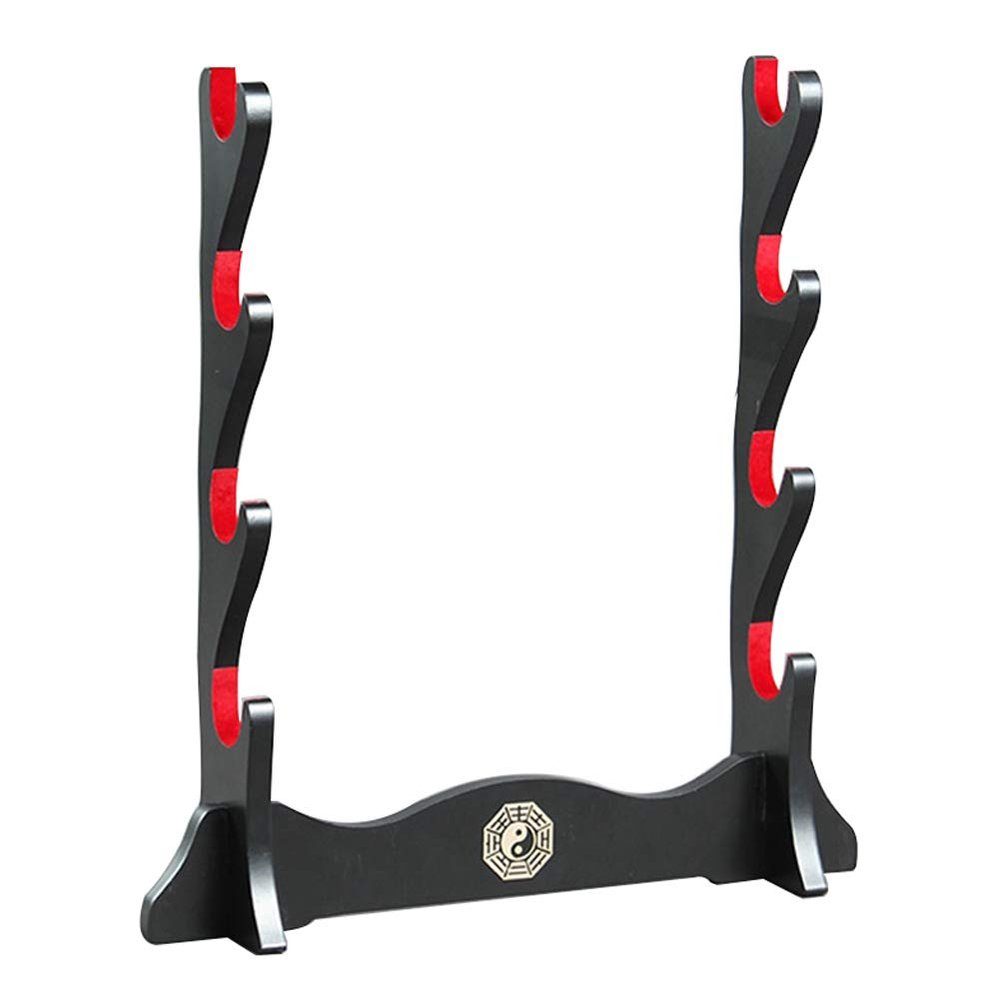 Fcyylight Sword Display Stand Wood Display Holder Support for All Sword-4 Tier