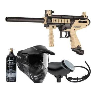 Tippmann Cronus Paintball Marker Power Bundle Includes Goggle, 20oz CO2 Tank, Hopper and Cleaning Rod