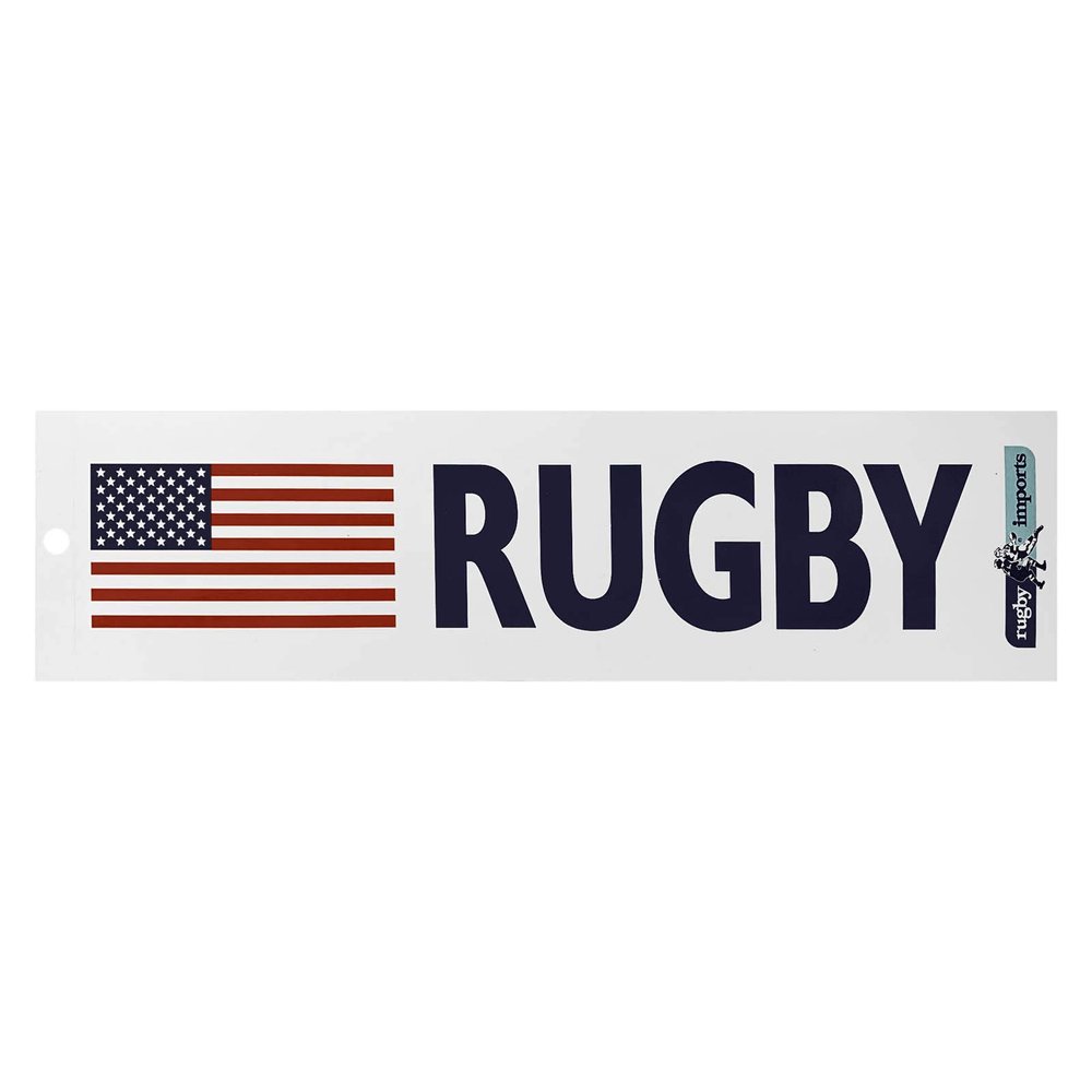 USA Flag Rugby Bumper Sticker