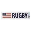 USA Flag Rugby Bumper Sticker view 1