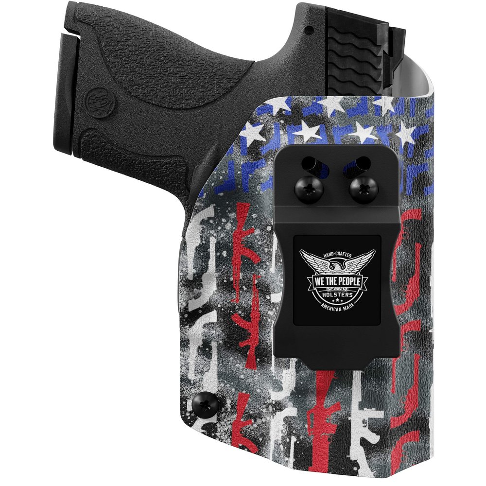 We The People Holsters - Gun Flag - Right Hand - IWB Holster Compatible with Smith & Wesson M&P 9C/40C / M2.0 3.5"/3.6" Compact Manual Safety RDS