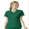 WonderWink Womens Women's Four Pocket V-Neck Top Medical Scrubs Shirt, Hunter, 2X US view 1
