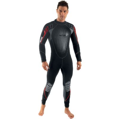Seac Komoda Man, Ultra Comfortable Scuba Diving Wetsuit in 7 mm Superelastic Neoprene, Rear Zip