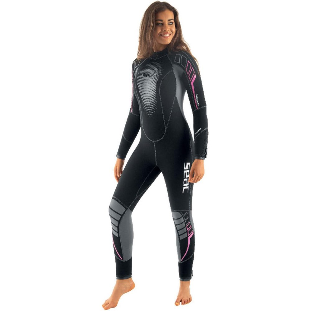 Seac Komoda Lady, Ultra Comfortable Scuba Diving Wetsuit in 5 mm Superelastic Neoprene, Rear Zip