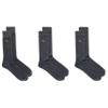 Chaps Mens Super Soft Dress Crew - 3 Pair Pack Patterns And Textures Casual Sock, Black Birdseye Textured, 6-12 US view 4