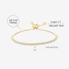 PAVOI 14K Gold Plated Cubic Zirconia Classic Tennis Bracelet for Women in White Gold view 3