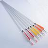 30inch Aluminum Arrows with Feather Spine 500 for Compound Bow & Recurve Bow & Longbow Archery Hunting Targeting (Red) view 3