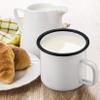 P&P CHEF Enamel Camping Coffee Mug Set of 6, Small Colored Mugs Cups for Family Gathering/Friend Party/Camping/Picnic/Fishing, Lightweight & Portable -12 Ounce, 350ML & White view 4