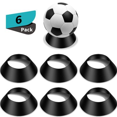 Blulu 6 Pcs Memorabilia Ball Display Stand Pedestal Ball Stand Holder for Soccer Basketball Football Volleyball Softball Bowling(Black)