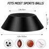 Blulu 6 Pcs Memorabilia Ball Display Stand Pedestal Ball Stand Holder for Soccer Basketball Football Volleyball Softball Bowling(Black) view 2