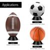 Blulu 6 Pcs Memorabilia Ball Display Stand Pedestal Ball Stand Holder for Soccer Basketball Football Volleyball Softball Bowling(Black) view 3