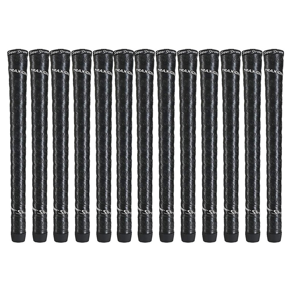 Golf Bundle 13 Grips Super Stroke Traxion Wrap Club Grip - Standard - Black