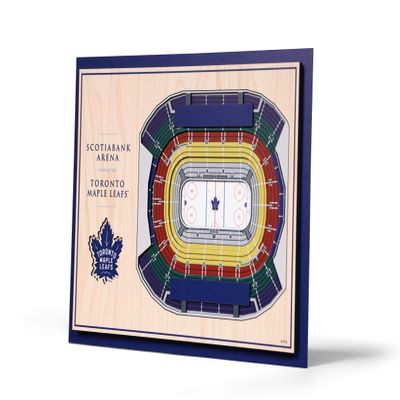 NHL Toronto Maple Leafs Unisex 5 Layer StadiumViews 3D Wall Art, Team Colors, 17" x 13"