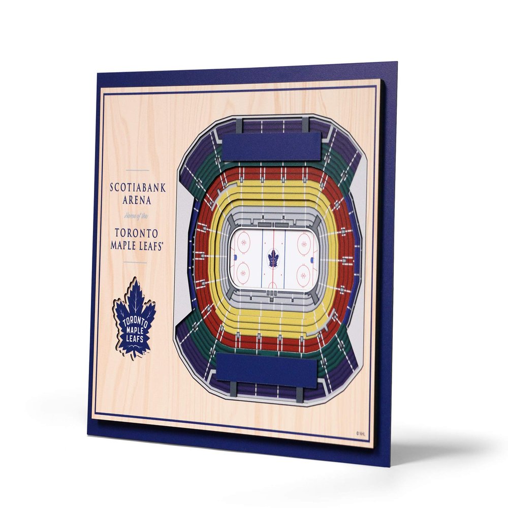 NHL Toronto Maple Leafs Unisex 5 Layer StadiumViews 3D Wall Art, Team Colors, 17" x 13"