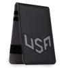 BIG TEETH Golf Scorecard Holder Yardage Book Cover USA Pattern Golf Accessories Leather Fit for Most Back Pocket (Grey)