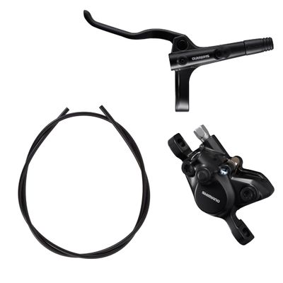 Shimano Non-Series MTB Unisex's MT200BLR Wheels, Black, Rear