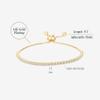 PAVOI 14K Gold Plated Cubic Zirconia Classic Tennis Bracelet for Women in Yellow Gold view 3