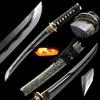 GLW Sword Tanto Sword Wakizashi Sword Folded Steel w T10 Steel Honsanmai Clay Tempered 100% Handmade Grinding Polishing Chinese Longquan Sword Sword Jian Sharp Blade Battle Ready view 1