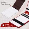 BIG TEETH Golf Scorecard Holder Yardage Book Cover USA Pattern Golf Accessories Leather Fit for Most Back Pocket (Red) view 2