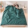 Cotton Sleeping Bag Liners Lightweight Dirt-Proof Travel Camping Adult Sheet Hotel Sleep Bag Sack with in Built Pillow Case for Travel, Hotels Train,1,160x210cm(63x83) view 1