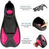F FYJS Short Swim Fins, Travel Size Diving Flippers with Mesh Carrying Bag for Adult Men Women view 2