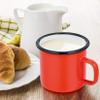 P&P CHEF Enamel Camping Coffee Mug Set of 6, Small Colored Mugs Cups for Family Gathering/Friend Party/Camping/Picnic/Fishing, Lightweight & Portable -12 Ounce, 350ML & Red view 4