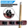 BALIKEN Pool Cue Holder Wall Mount, The Pool Stick Rack can Hold 6 Cue Sticks & has 2-Pieces Made of Solid Natural Wood view 2