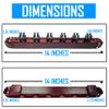 BALIKEN Pool Cue Holder Wall Mount, The Pool Stick Rack can Hold 6 Cue Sticks & has 2-Pieces Made of Solid Natural Wood view 3