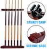 BALIKEN Pool Cue Holder Wall Mount, The Pool Stick Rack can Hold 6 Cue Sticks & has 2-Pieces Made of Solid Natural Wood view 4