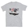1967 Chevy 'Vette American Classic Car Short-Sleeve Unisex T-Shirt Sport Grey view 1