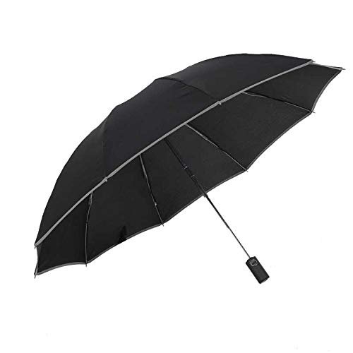 lliang Umbrella Reflective Big Parapluie Inverse Umbrella For Car Business Foldable Umbrella Rain Men Women Automatic Reverse Umbrellas Strong