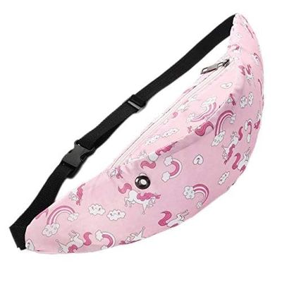Waist Pack Fashion Floral Print Waist Bag For Women Canvas Letter Pattern Belt Purse Female Sports Waist Pocket Waterproof