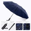 lliang Umbrella Windproof Travel Umbrella With Teflon Canopy, Lengthened Handle With Auto Open Close Button, Compact Protection view 4