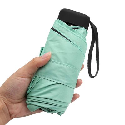 lliang Umbrella Women's Umbrella Fold Flat Light Pocket Bag Rain And Ultra Light Sunshade Folding Sun Mini Umbrella
