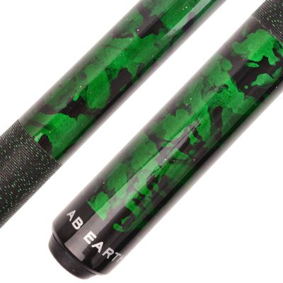 AB Earth 58 inch Hand-Painted Series 2-Piece Billiard Pool Cue Stick with Irish Linen Wrap (Green, 20oz)