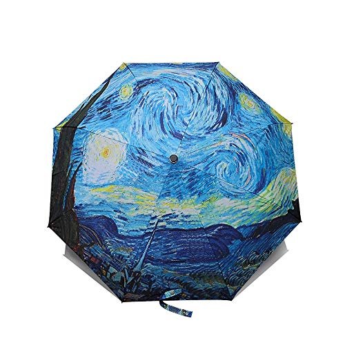 lliang Umbrella Female Automatic Umbrella Rain Women Umbrella 3 Folding Windproof Silver Coating Sun Umbrellas