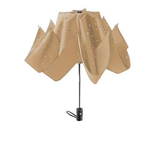 lliang Umbrella Automatic Umbrella Men 3 Folding Reverse Windproof Car Umbrella Rain Women Upgrade Waterproof Small Umbrella