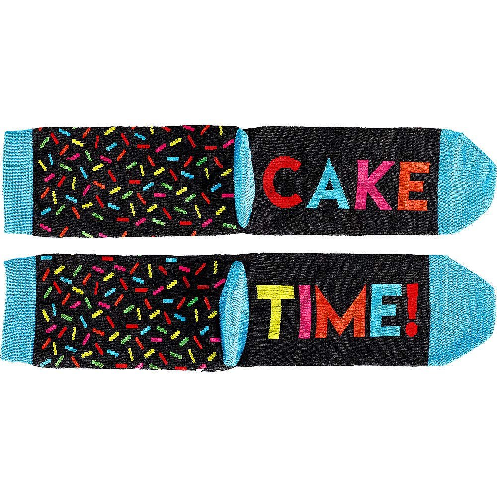 amscan Cake Time Party Socks - Adult Size, 2 Pcs