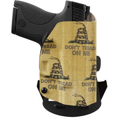 We The People Holsters - Gadsden Flag - Right Hand - OWB Holster Compatible with 1911 Commander/Colt 1911 Commander/Kimber 1911 / Springfield 1911 4" 45ACP No Rail Only RDS
