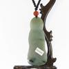 3.6" China Certified Grade A Nature Hisui Jadeite Jade Blessing Kwan-yin Hand Carved Pendants 0133 view 3