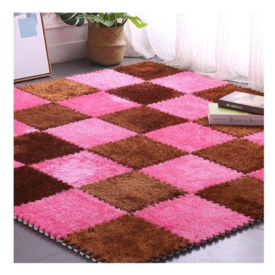 ALGFree Living Room Bedroom Kids Baby Foam Puzzle Mat Interlocking Tiles Soft Patchwork Floor Protective Carpet Splice Fluffy Mat, Arbitrary Splice (Color : D, Size : 31x31x0.6cm-4pcs)