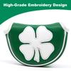 barudan golf Putter Cover Half Mallet Putter Headcover, Heel Shafted Mid Mallet Putter Cover, Magnetic Club Protector (Green) view 2