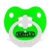 Battle Sports Binky Oxygen Football Mouthguard - Detachable Strap, Maximum Breathability, Works with Braces & No Boiling Required - Neon Green/White view 1