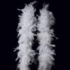 Flydreamfeathers Feather Boa 25 Gram, 4 Feet Long Chandelle Feather Boa, Great for Party, Wedding, Halloween Costume, Christmas Tree, Decoration (White W/Silver Tinsel) view 3