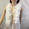 Flydreamfeathers Feather Boa 25 Gram, 4 Feet Long Chandelle Feather Boa, Great for Party, Wedding, Halloween Costume, Christmas Tree, Decoration (White W/Silver Tinsel) view 4