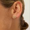 PAVOI CZ Classic Stud Earrings, 925 Silver, Rose Gold, Size 8.3 Millimeters view 3