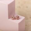 PAVOI CZ Classic Stud Earrings, 925 Silver, Rose Gold, Size 8.3 Millimeters view 4