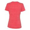 JERZEES Women's Snow Heather Jersey V-Neck S Red view 2